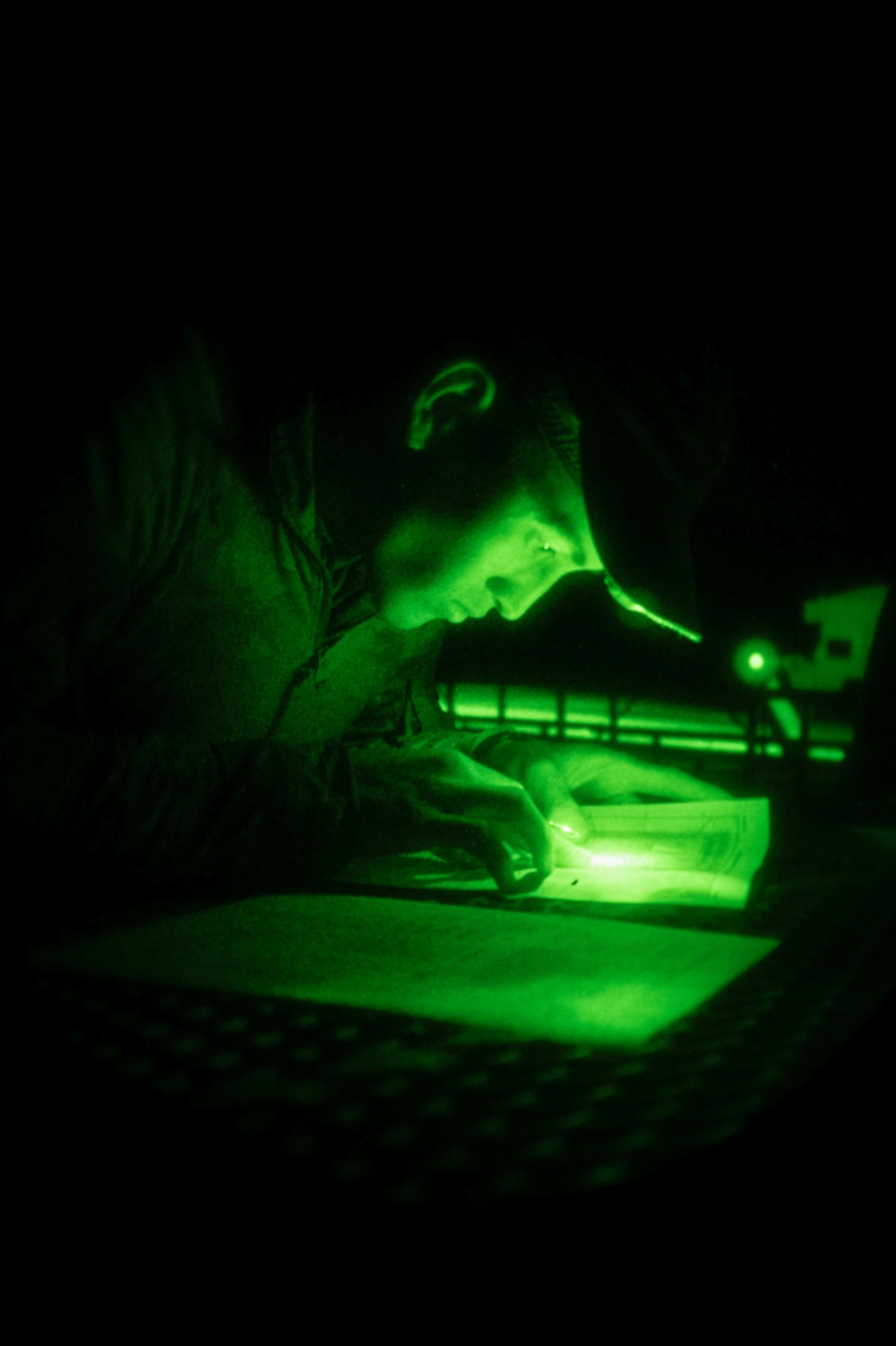 Night time land navigation during Utah National Guard Best Warrior Competition 2025