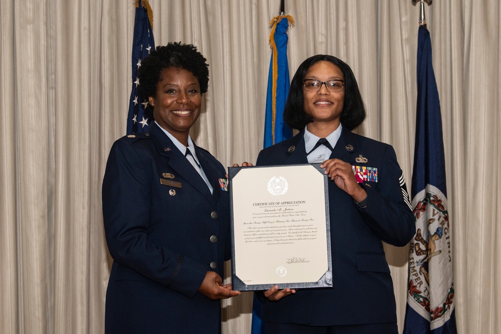 Chief Master Sgt. LaWanda Jackson retires from the 192nd Wing, Virginia Air National Guard