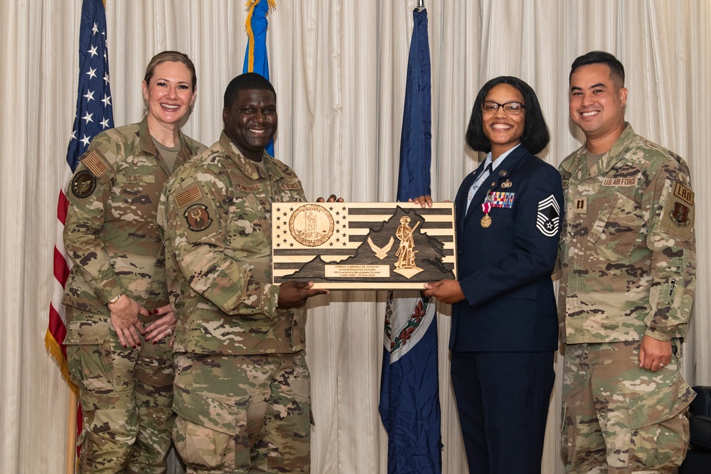 Chief Master Sgt. LaWanda Jackson retires from the 192nd Wing, Virginia Air National Guard