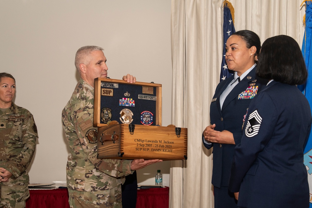 Chief Master Sgt. LaWanda Jackson retires from the 192nd Wing, Virginia Air National Guard