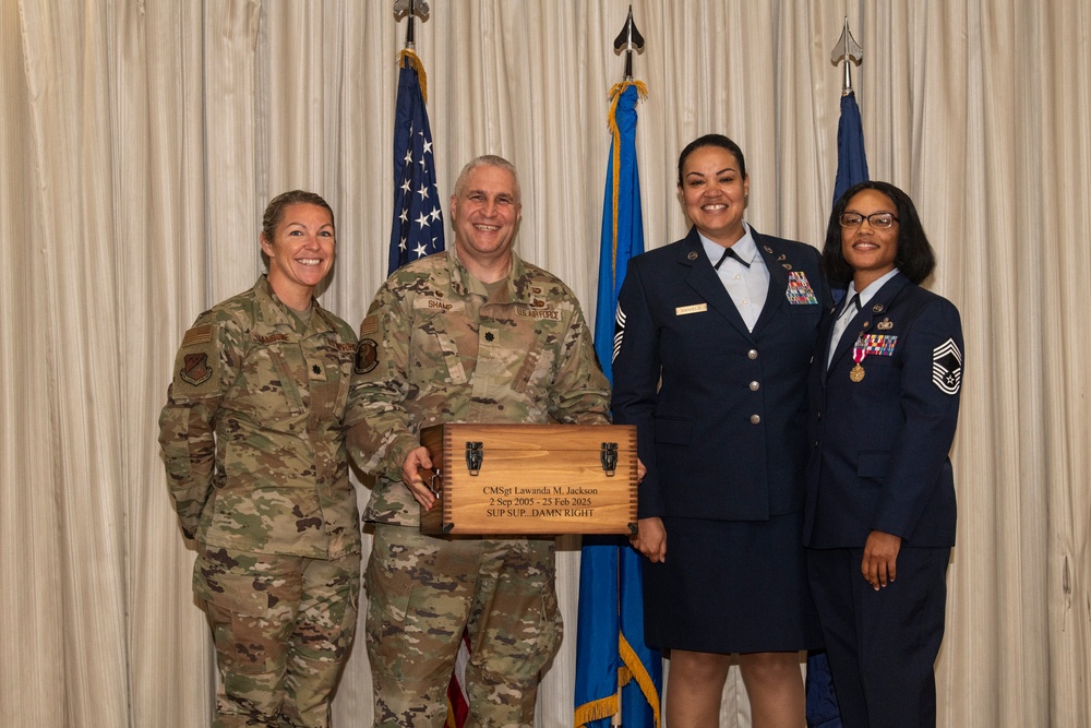 Chief Master Sgt. LaWanda Jackson retires from the 192nd Wing, Virginia Air National Guard