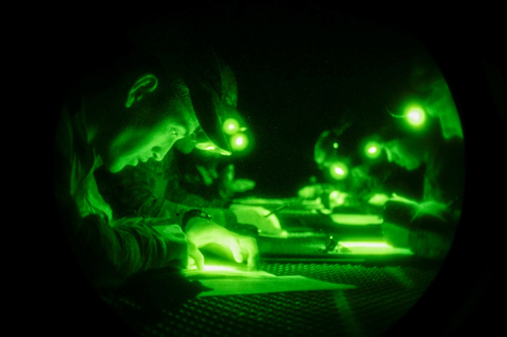 Night time land navigation during Utah National Guard Best Warrior Competition 2025