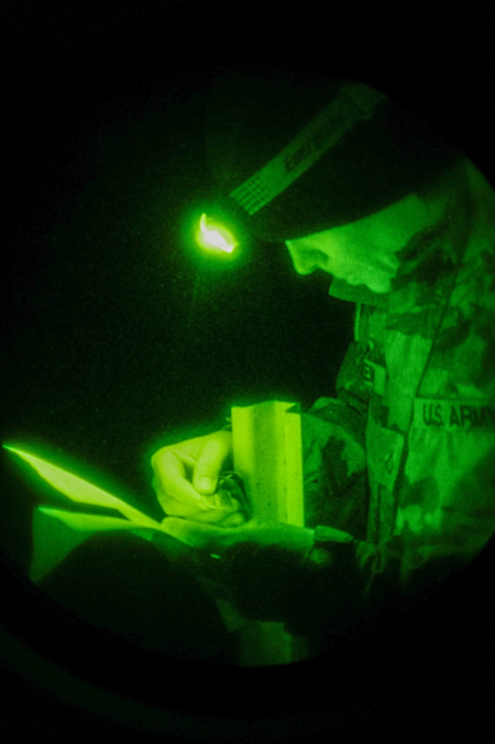 Night time land navigation during Utah National Guard Best Warrior Competition 2025