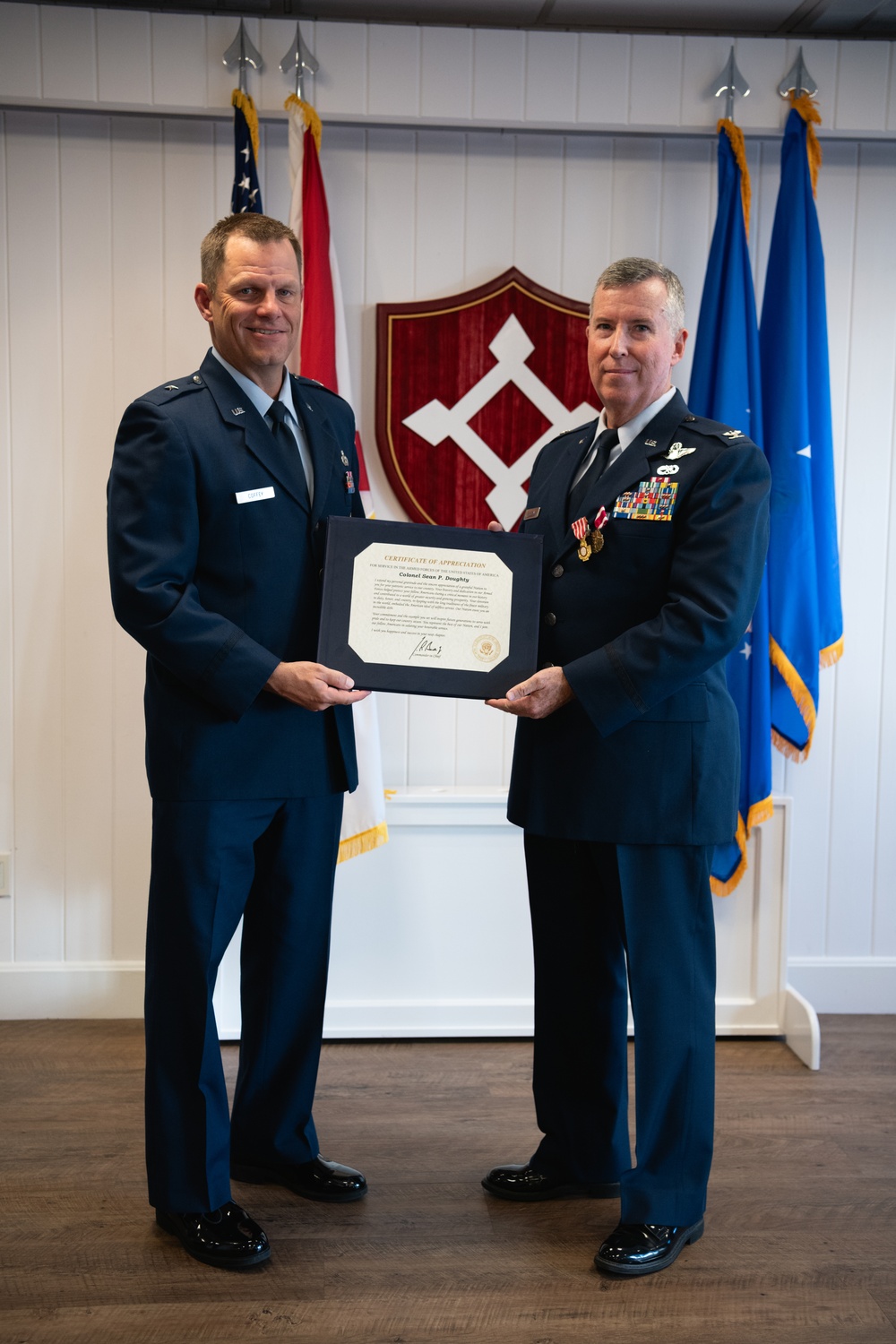 Leaders, Family Gather During Col. Doughty Retirement Ceremony