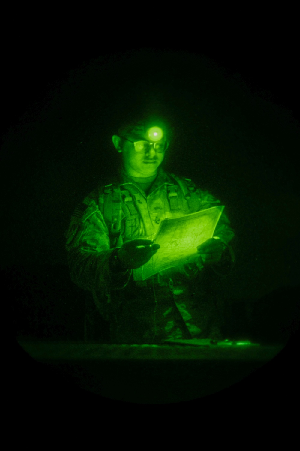 Night time land navigation during Utah National Guard Best Warrior Competition 2025