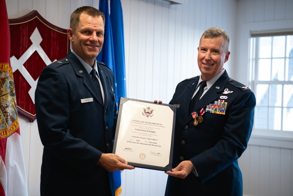 Leaders, Family Gather During Col. Doughty Retirement Ceremony