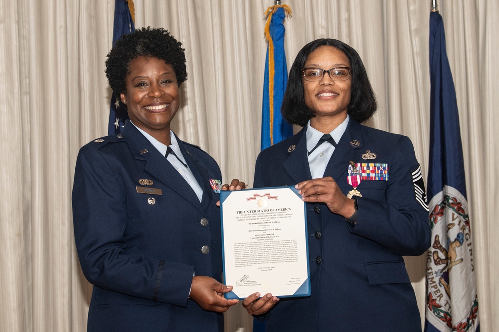 Chief Master Sgt. LaWanda Jackson retires from the 192nd Wing, Virginia Air National Guard