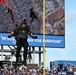 Members of the U.S. Army Parachute Team perform a demonstration jump into Nissan Stadium Sunday, November 17th, 2024.