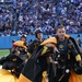 Members of the U.S. Army Parachute Team perform a demonstration jump into Nissan Stadium Sunday, November 17th, 2024.