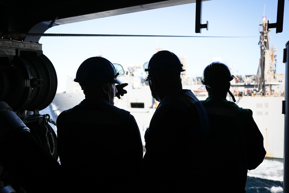 USS Tripoli Conducts Replenishment-at-Sea