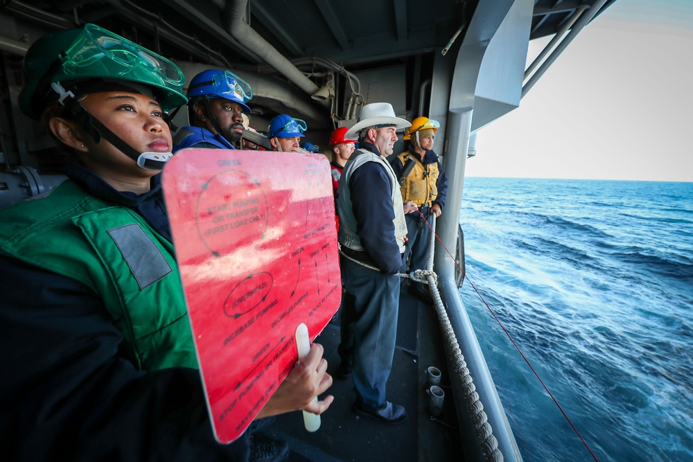 USS Tripoli Conducts Replenishment-at-Sea