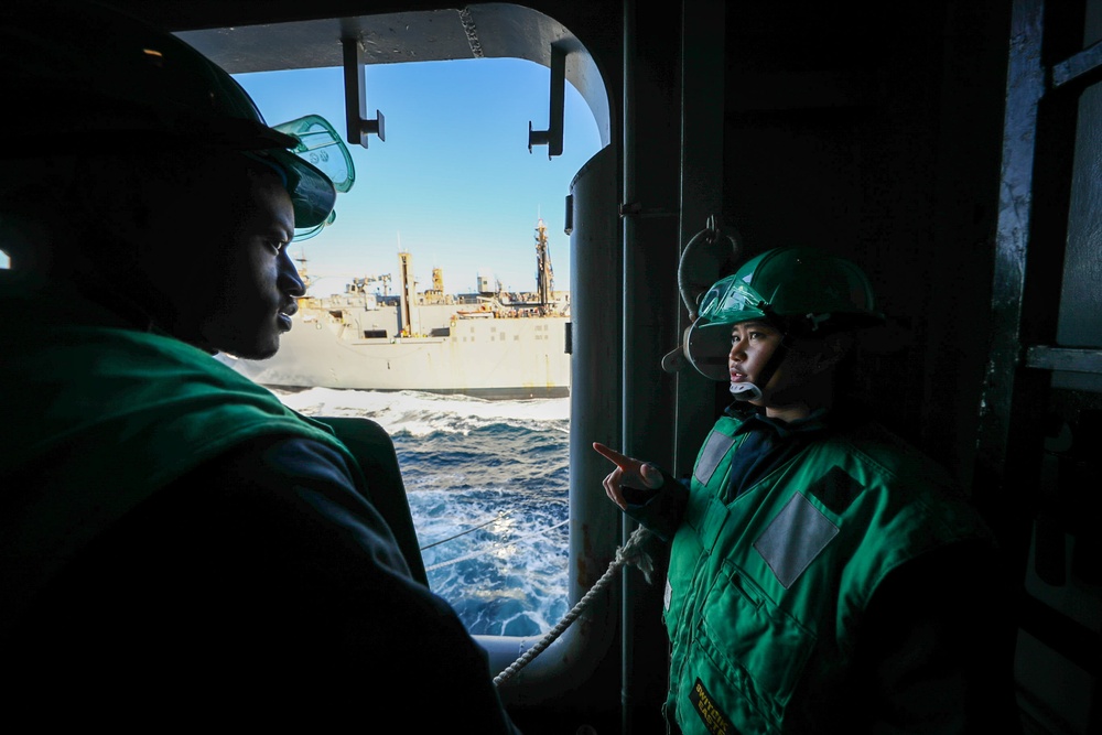 USS Tripoli Conducts Replenishment-at-Sea