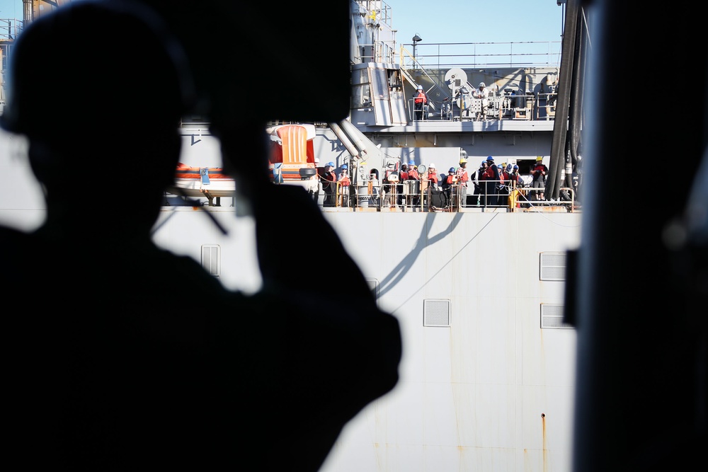 USS Tripoli Conducts Replenishment-at-Sea