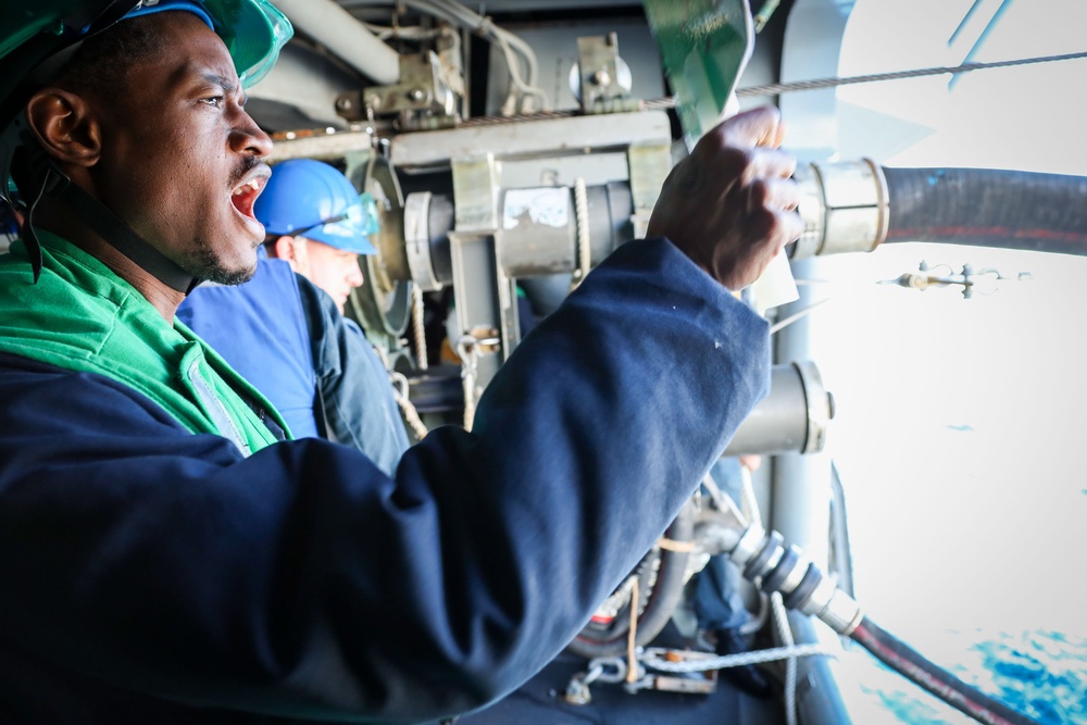 USS Tripoli Conducts Replenishment-at-Sea