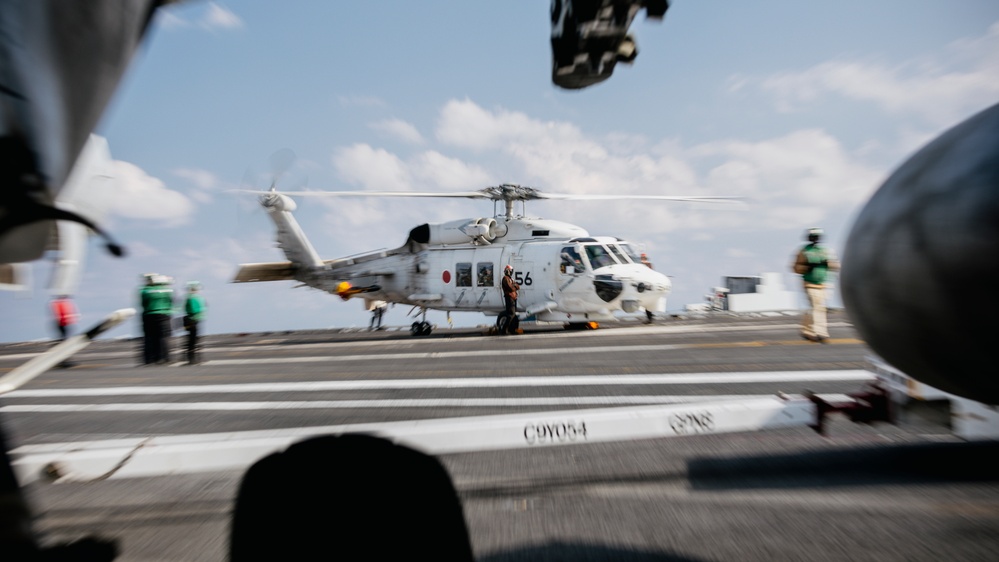 USS George Washington Conducts Flight Operations with JMSDF
