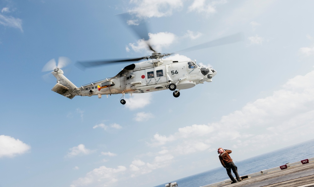 USS George Washington Conducts Flight Operations with JMSDF