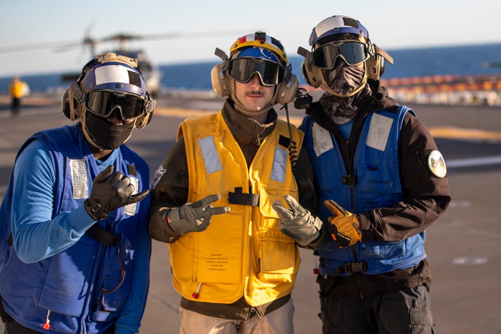 USS Tripoli conducts flight ops