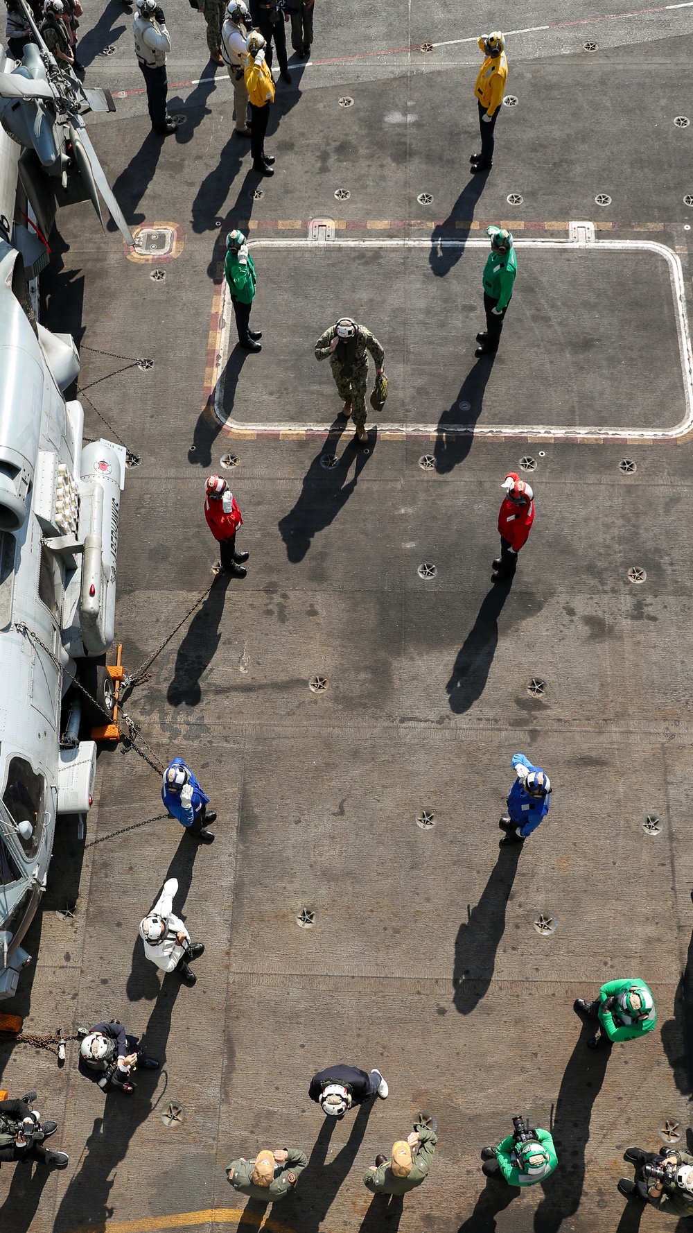 U.S. Amassador to Japan and C7F embark aboard USS George Washington during Freedom Edge 2024