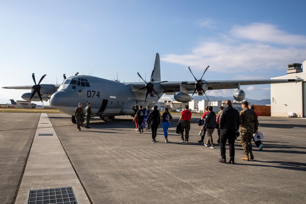 U.S. Marine spouses spend a day in their partners' boots in Japan