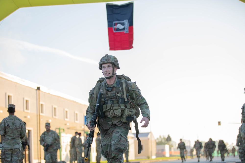 Soldiers conduct 12-mile ruck march for Expert Infantry Badge