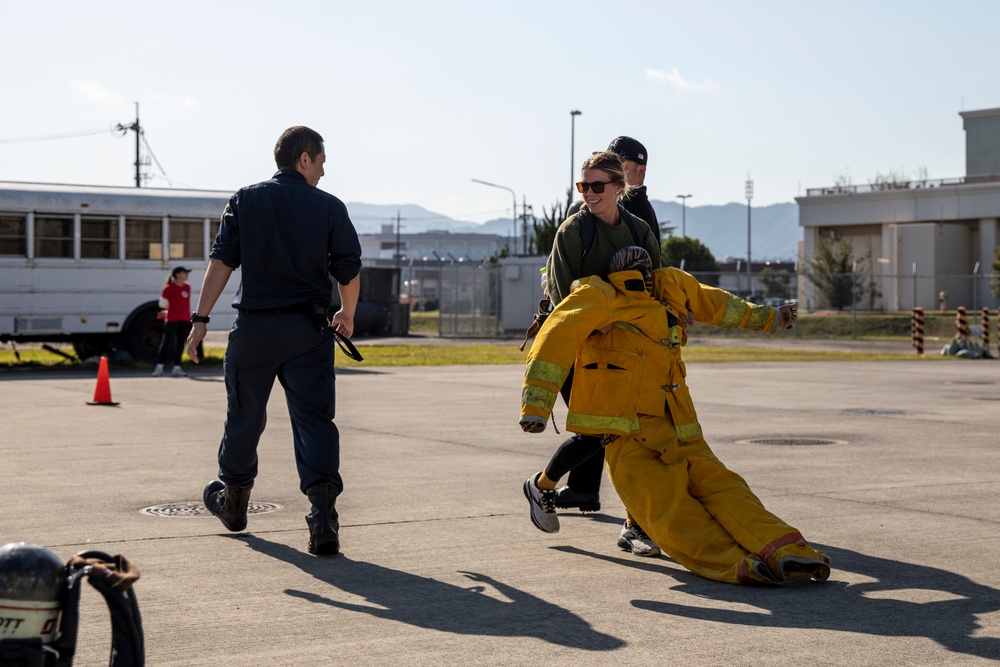 U.S. Marine spouses spend a day in their partners' boots in Japan