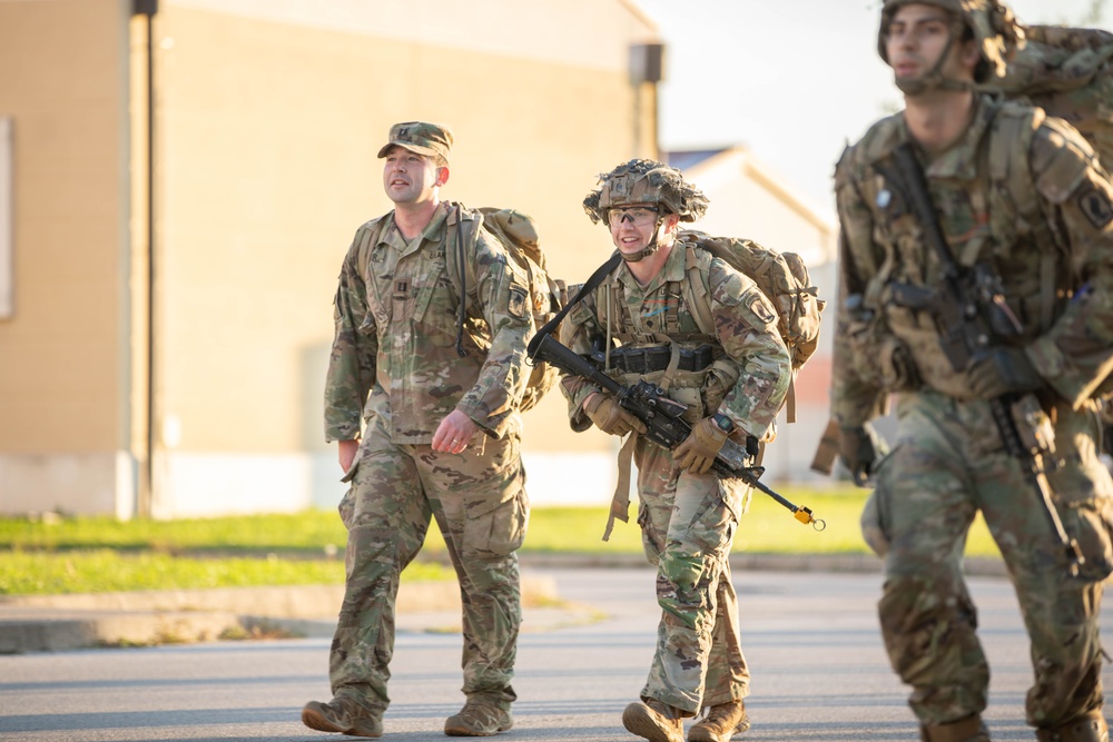 Soldiers conduct 12-mile ruck march for Expert Infantry Badge