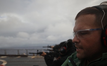 USS Dewey (DDG 105) Conducts Small Arms Live-Fire Exercise While Operating in the East China Sea