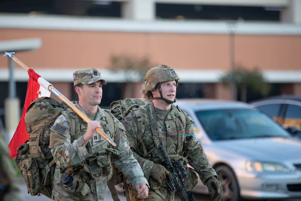 Soldiers conduct 12-mile ruck march for Expert Infantry Badge