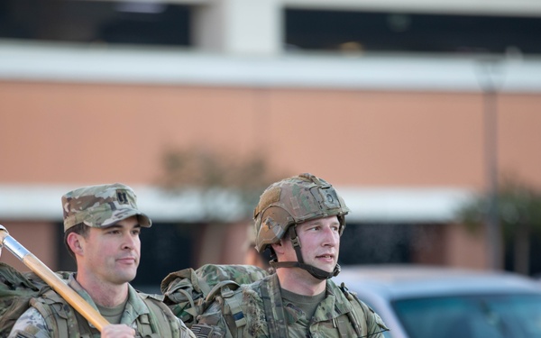 Soldiers conduct 12-mile ruck march for Expert Infantry Badge
