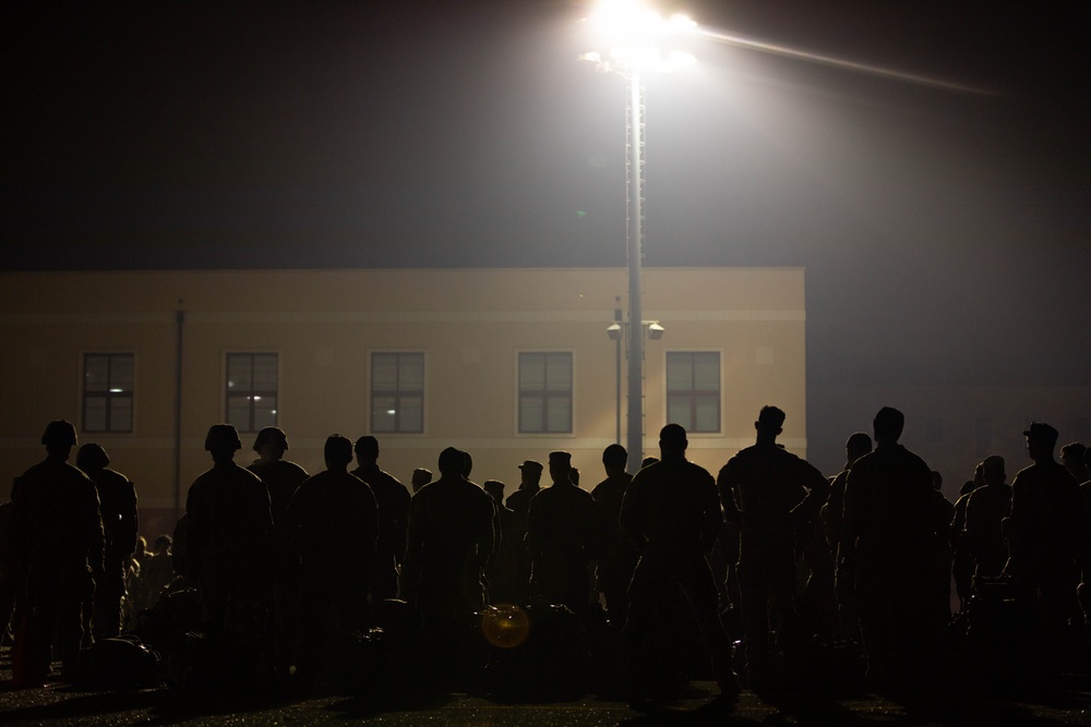 Soldiers conduct 12-mile ruck march for Expert Infantry Badge