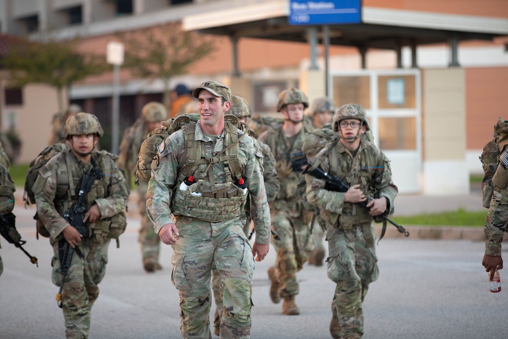 Soldiers conduct 12-mile ruck march for Expert Infantry Badge