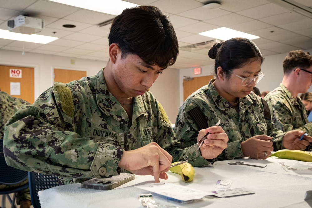 “Patience, Precision and Repetition” Cherry Point Corpsmen Attend Suture School