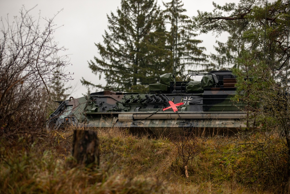 German Army soldiers participate in Dynamic Front 25 live fire exercise