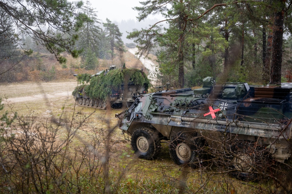 German Army soldiers participate in Dynamic Front 25 live fire exercise