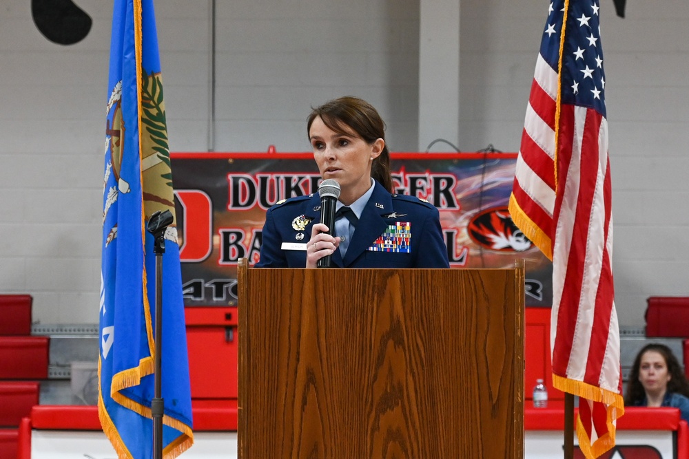 97 AMW speaks at local school in honor of Veterans Day