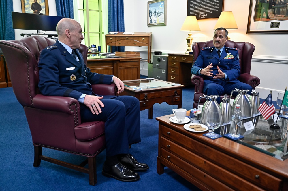 CSAF Allvin meets Saudi Arabia Lt. Gen. Turki bin Bandar bin Abdulaziz