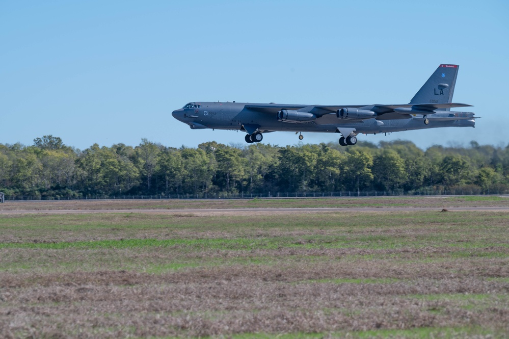 B-52H Stratofortress takes off from Barksdale AFB