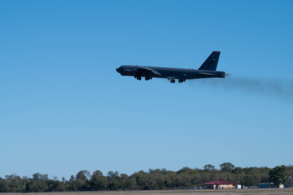 B-52H Stratofortress takes off from Barksdale AFB