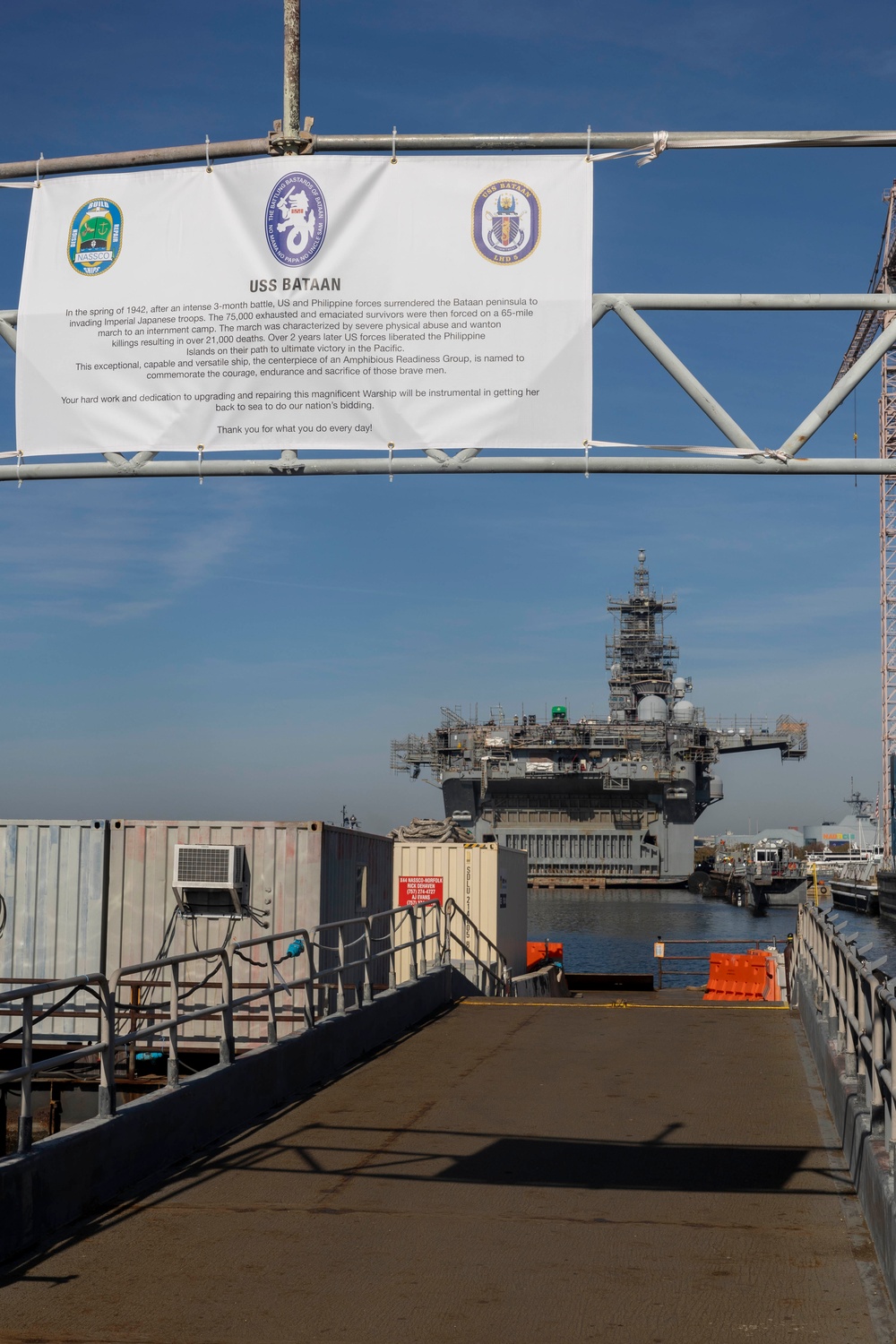 USS Bataan Transits to Dry Dock