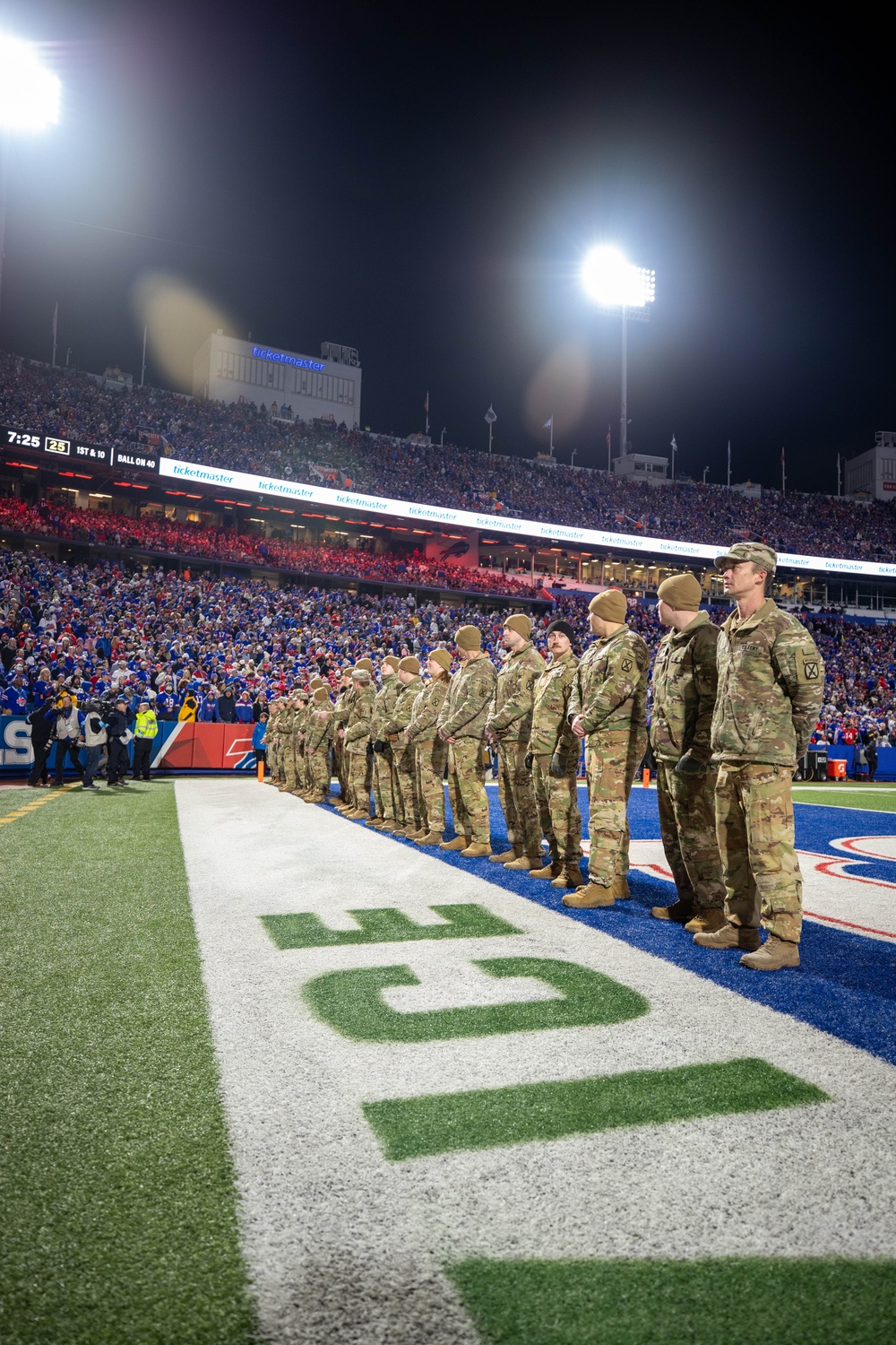 10th Mountain Division (LI) Combat Aviation Brigade participates in NFL Salute to Service