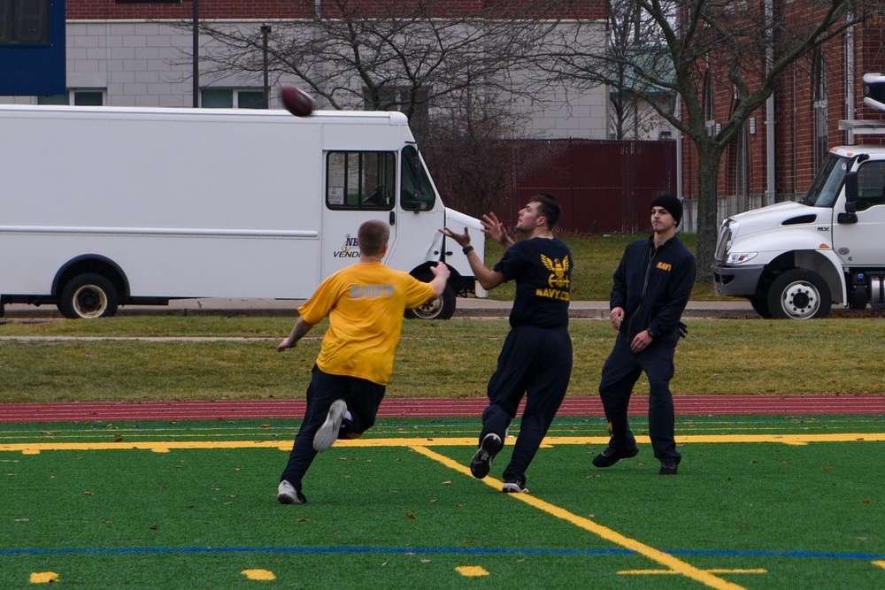 Accession-Level Sailors Play Football