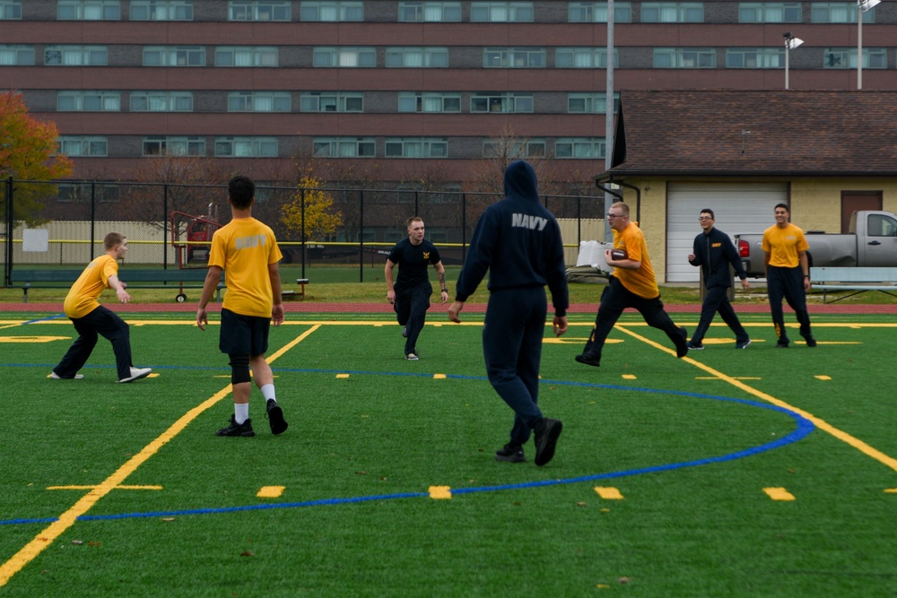 Accession-Level Sailors Play Football