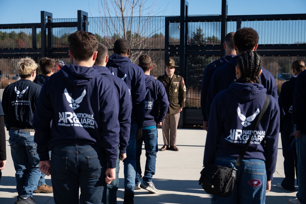 Enlistees swear into the Massachusetts National Guard during New England Patriots Salute to Service Game