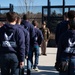 Enlistees swear into the Massachusetts National Guard during New England Patriots Salute to Service Game