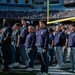 Enlistees swear into the Massachusetts National Guard during New England Patriots Salute to Service Game