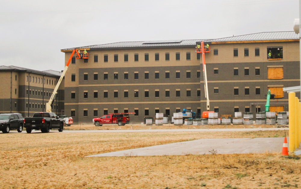 November 2024 construction operations for fiscal year 2022-funded barracks project at Fort McCoy