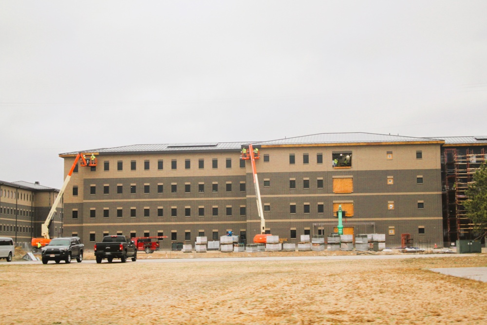 November 2024 construction operations for fiscal year 2022-funded barracks project at Fort McCoy