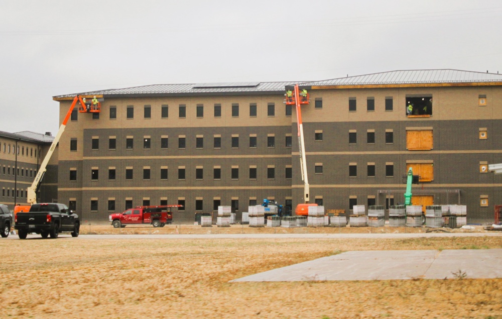 November 2024 construction operations for fiscal year 2022-funded barracks project at Fort McCoy