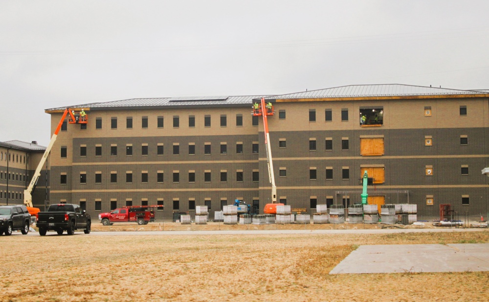 November 2024 construction operations for fiscal year 2022-funded barracks project at Fort McCoy