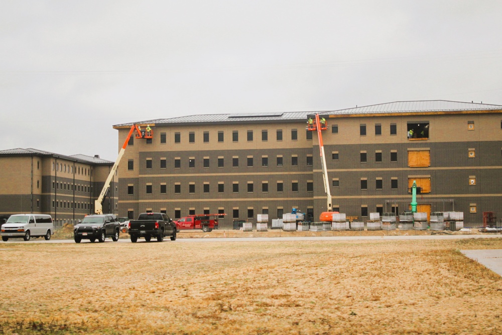 November 2024 construction operations for fiscal year 2022-funded barracks project at Fort McCoy